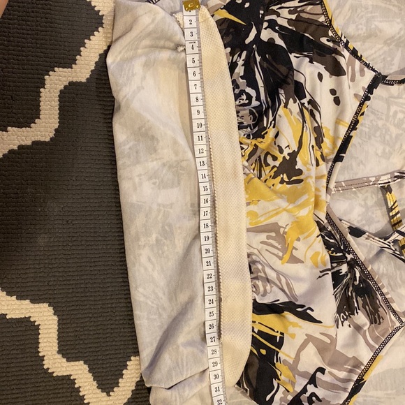 Prana size s dress strachy fabric yellow white black gray spots - Picture 6 of 8